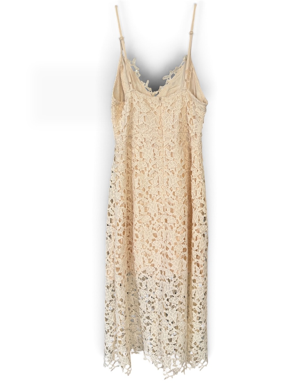 Astr the Label Cream Lace Midi Dress with Spaghetti Straps Medium - Picture 8 of 11